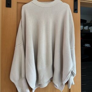 Free People Easy Street Tunic Sweater Ivory Cream Oversized Boho Cozy